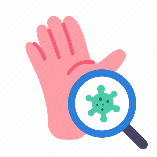Checking, coronavirus, covid, dirty, disease, hand icon - Download on Iconfinder
