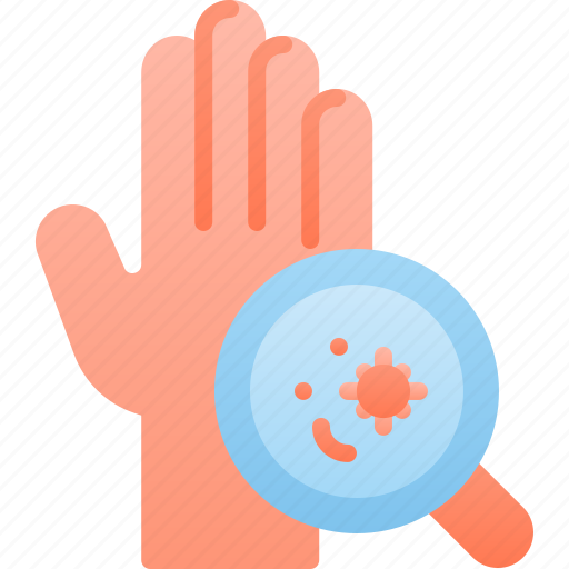 Bacteria, germ, hand, magnifying, virus icon - Download on Iconfinder