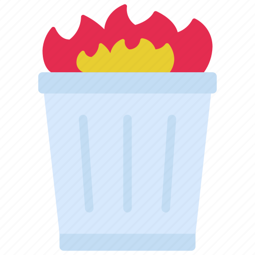 Flaming, bin, fire, fires, incinerate icon - Download on Iconfinder