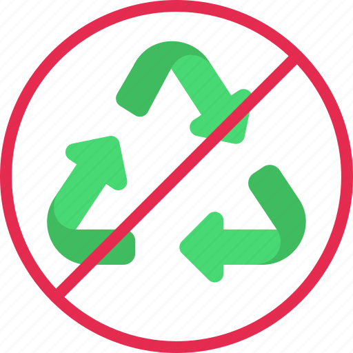 Non, recyclable, recycle, recycling, prohibited, no icon - Download on Iconfinder