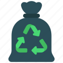 recycled, garbage, bag, recycle, reduce