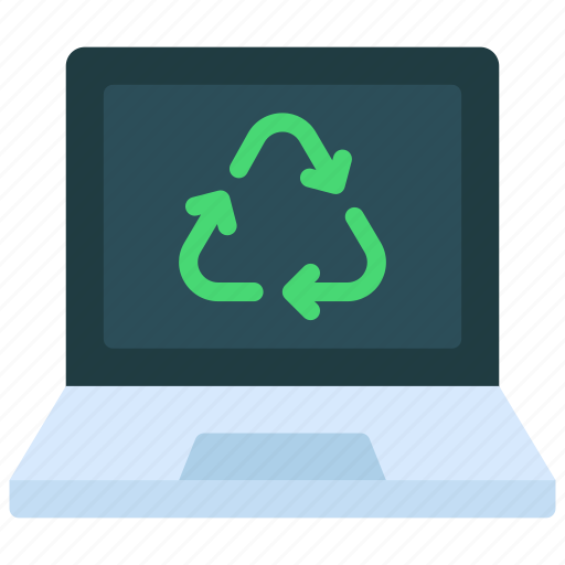 Recycled, laptop, computer, technology, recycle icon - Download on Iconfinder