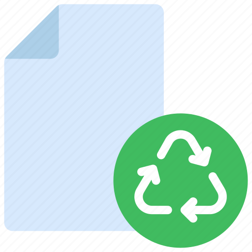 Recycled, paper, recycling, recycle, document icon - Download on Iconfinder