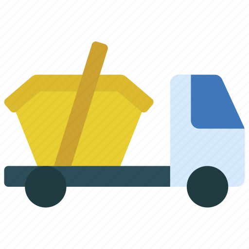 Skip, lorry, vehicle, transport, trash icon - Download on Iconfinder