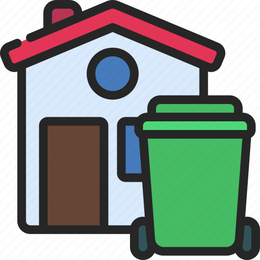 House, bins, houses, home, trash icon - Download on Iconfinder