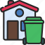 house, bins, houses, home, trash 