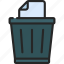 paper, bin, recycle, document, file 