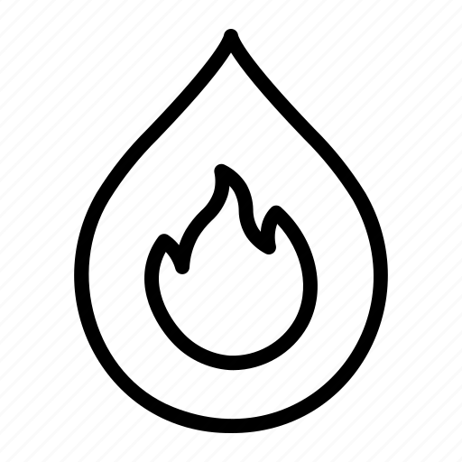 Warm, nature, weather, water, drop, hot, fire icon - Download on Iconfinder