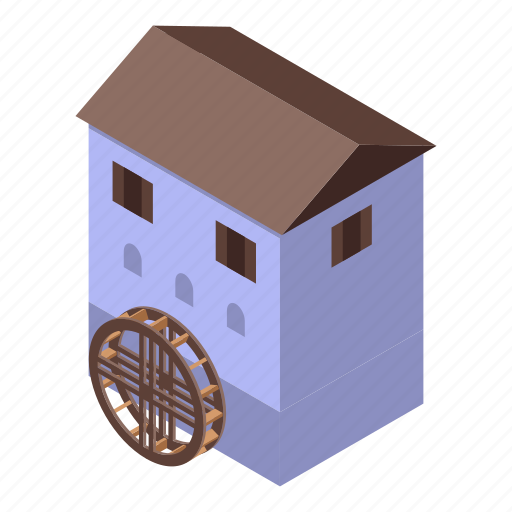 Cartoon, isometric, mill, netherland, retro, vintage, water icon - Download on Iconfinder
