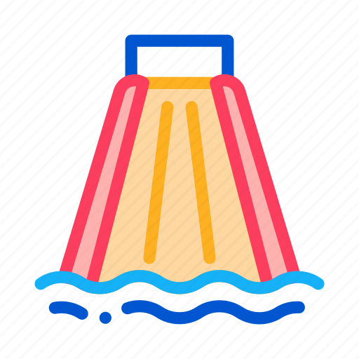 Down, going, park, pool, slide, to, water icon - Download on Iconfinder