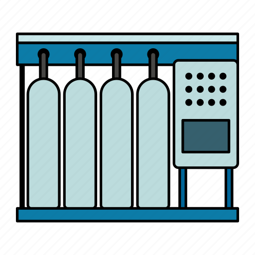 Water plant, purification machine, cylinders, water, water tank, commercial, cleaning icon - Download on Iconfinder