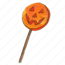 face, halloween, lollypop, pumpkin, smile, sweet, treat, trick-or-treat