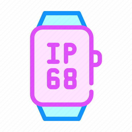 Ip68, material, protection, smart, watch, waterproof icon - Download on Iconfinder