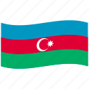 green, az, azerbaijan, blue, flag, republic, waving flag