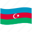green, az, azerbaijan, blue, flag, republic, waving flag 