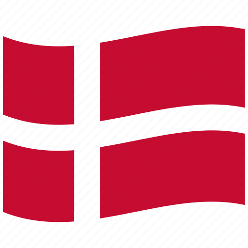 Denmark, dk, flag, kingdom, cross, white, waving flag icon - Download on Iconfinder