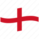 england, english, cross, red, white, waving flag