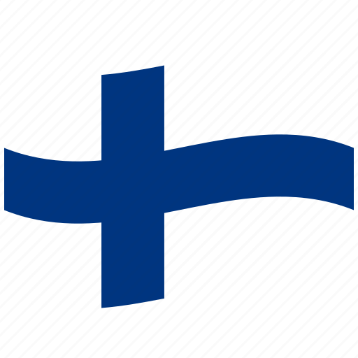 Finland, finnish flag, fi, white, waving flag icon - Download on Iconfinder