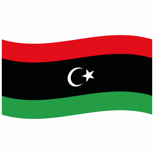 Libya, libyan flag, ly, republic, red, green, waving flag icon - Download on Iconfinder