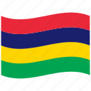 mauritius, flags, four, horizontal, stripes, mu, waving flag