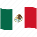 mexico, mexican flag, mx, red, green, white, waving flag