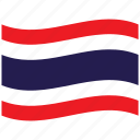 thailand, pattaya, thai, flag, th, waving flag