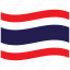 thailand, pattaya, thai, flag, th, waving flag 