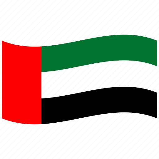 Arab, emirates, united, arabian, muslim, red, waving flag icon - Download on Iconfinder