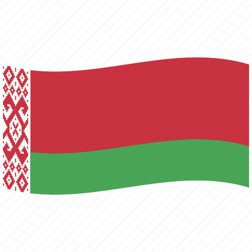 Belarus, belarusian flag, by, republic, red, green, waving flag icon - Download on Iconfinder