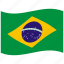 brazil, brazilian flag, br, green, federal, republic, waving flag 