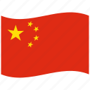 china, chinese, chinese flag, red, waving flag