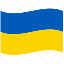kiev, ua, ukrainian flag, blue yellow, waving flag, ukraine, ukrainian
