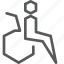 sign, crippled, impaired, way finding, wheelchair, disabled 