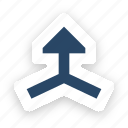 direction, joint, top, junction, up, arrow