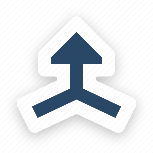 Direction, joint, top, junction, up, arrow icon - Download on Iconfinder