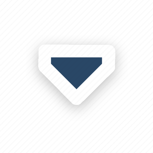 Triangle, bottom, downwards, direction icon - Download on Iconfinder