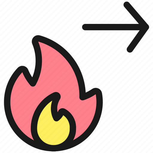 Safety, flame, right icon - Download on Iconfinder