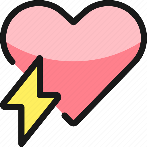 Safety, heart, electricity icon - Download on Iconfinder