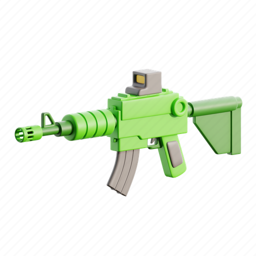 Riffle, gun, weapon, military 3D illustration - Download on Iconfinder