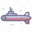 submarine, ship, boat, weapon, military 