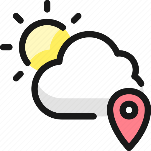 Weather, app, sun, cloud, location icon - Download on Iconfinder