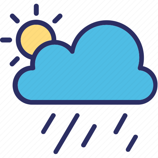 Clouds, raining, sun, sunny raining icon - Download on Iconfinder