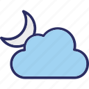 cloud, crescent, moon, moon star