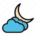cloudy night, cloud, cloudy, forecast, moon