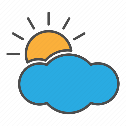 Cloudy, day, hovytech, partly, sun, sunny, weather icon - Download on Iconfinder