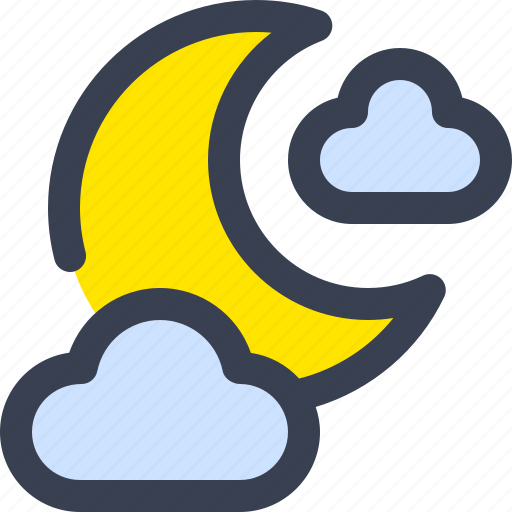 Night, moon, cloud, weather icon - Download on Iconfinder