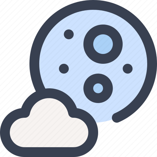 Moon, night, cloudy, weather icon - Download on Iconfinder