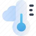cloud, temperature, thermometer, weather