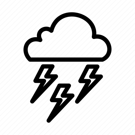 Tunder, cloud, weather, forecast, climate, meteorology, prediction icon - Download on Iconfinder