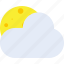 weather, cloud, night, moon, forecast 